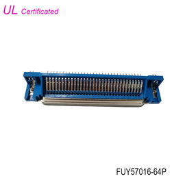 64 Pin DDK Centronic Male R / A PCB Connector with Boardlock UL Certified UL