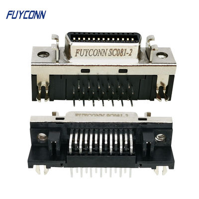موصل PCB SCSI 90 درجة R / A CN أنثى 26 دبوس موصل مؤازر للوحة PCB
