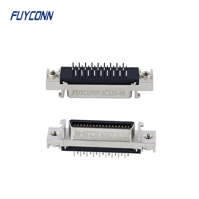 ميني دي ربان MDR PCB مباشرة إمرأة SCSI رابط 36pin مع قشرة سبيكة الزنك