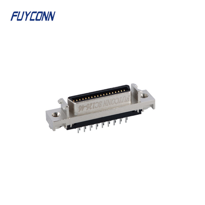 ميني دي ربان MDR PCB مباشرة إمرأة SCSI رابط 36pin مع قشرة سبيكة الزنك