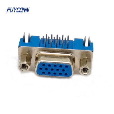 15Pin High Density D-sub Connectors PCB الزاوية اليمنى HD DB Connector الإناث