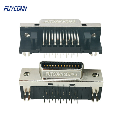 26pin MDR Connector الإناث / الذكور 1.27mm النحاس المصفوف بالذهب SCSI Connector
