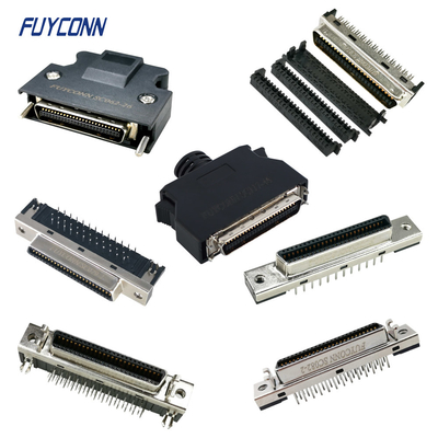 SCSI MDR Connector PCB Solder Cup IDC Crimp 1.27mm 50pin Connector الصين