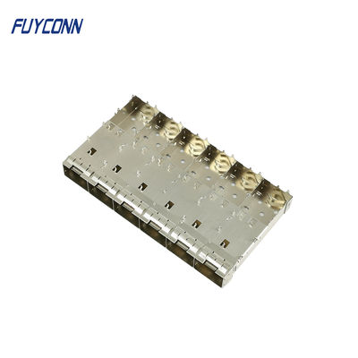 SFP+ Cage Connector 1x6 Ports Press Fit Pins 10Gb/s