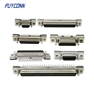 مستقيم ثنائي الفينيل متعدد الكلور SCSI أنثى المؤازرة موصل 14pin 20pin 36pin 50pin 68pin 100pin