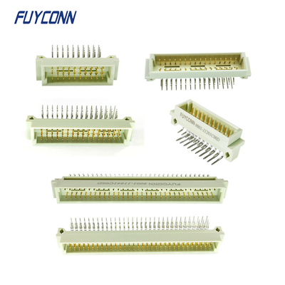 3 صفوف R / A 41612 موصل ذكر 90 درجة الزاوية اليمنى PCB Eurocard