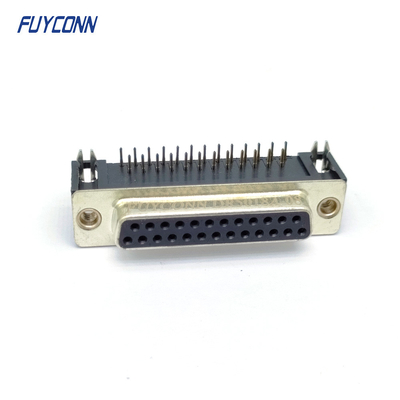 25pin أنثى DB موصل الزاوية اليمنى موصل PCB D-SUB (8.08mm)