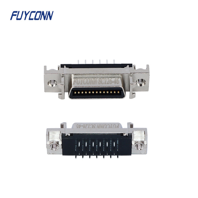 موصل SCSI 26pin ، موصل مؤازر MDR أنثى مع غلاف سبائك الزنك