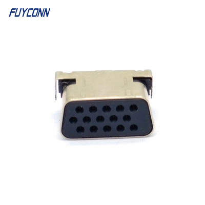 موصلات D-SUB منخفضة المستوى الزاوية اليمنى PCB 15 دبوس أنثى VGA