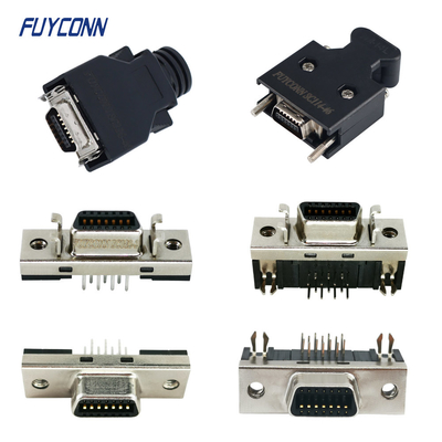 14pin SCSI 1.27mm رابط PCB / كأس اللحام / IDC Crimping إمرأة / رجل