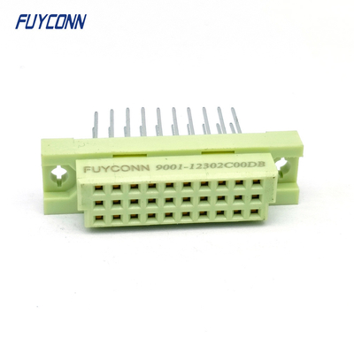 13mm 30Pin DIN 41612 رابط 3صفوف 330 PCB مستقيم إمرأة DIN41612 رابط
