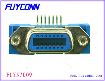 موصل Centronic 50pin Ribbon PCB ذو الزاوية اليمنى الأنثوي مع براغي جاك معتمد من UL