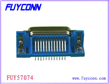 50 دبوس Centronic أنثى PCB R / A موصل مع L قوس معتمد UL