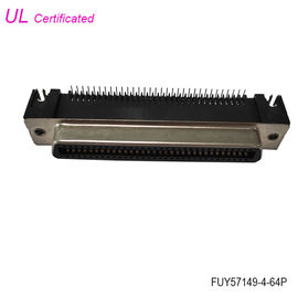 32 زوجًا من Amphenol PCB زاوية قائمة أنثى 64 دبوس موصل Centronics