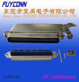 Centronic Amphenol RJ21 64 Pin Champ IDC Plug Connector مع غطاء ماتيل 45 درجة