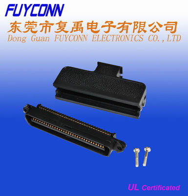 TYCO 50 دبوس أو 64 دبوس RJ21 ذكر التوصيل Centronic Champ IDC موصل مع غطاء بلاستيكي 180 درجة