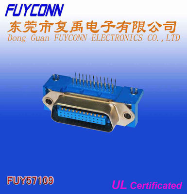 DDK 14 24 36 50Pin Centronic PCB موصل ذكر بزاوية قائمة 2.16 مللي متر