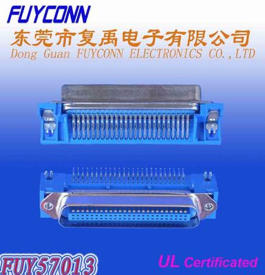 2.16mm الملعب بطل PCB الزاوية اليمنى Centronics موصل 50 دبوس ذكر التوصيل مع لوحة قفل