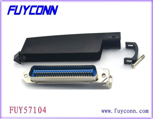 50 دبوس 2.16 مللي متر Centerline Male Solder Centronic Connector عكس النوع مع غطاء بلاستيكي