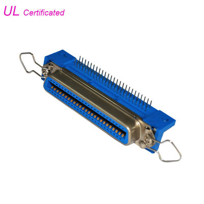 14 24 36 50 دبوس Centronic PCB موصل أنثوي بزاوية قائمة مع مقاطع بكفالة