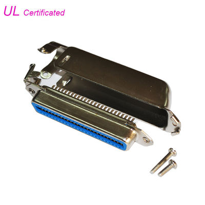 57 CN Series Female 50 Pin Centronics Connector نوع لحام مع مخرج كابل 90 درجة