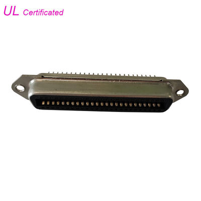 14P 24P 36P 50P أنثى Centronic مستقيم موصل ثنائي الفينيل متعدد الكلور 2.16mm الملعب