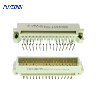 موصل DIN 41612 2.54mm الملعب 2 * 16 32 دبوس ذكر R / A PCB Euro 41612 موصل