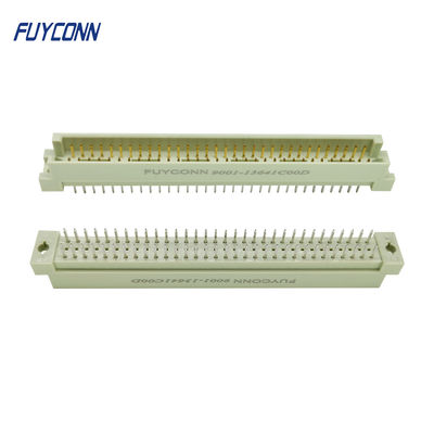 DIN 41612 موصل ذكر مستقيم PCB 2.54mm 3rows 2 * 32pin 64Pin