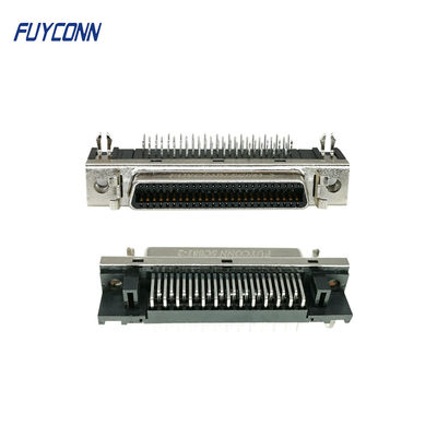 1.27mm الزاوية اليمنى موصل SCSI ثنائي الفينيل متعدد الكلور ، موصل مؤازر أنثى 50Pin