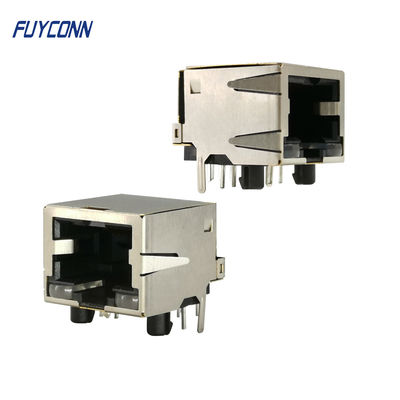1 منفذ 1x8P 8Pin الزاوية اليمنى PCB أنثى RJ45 موصل معياري